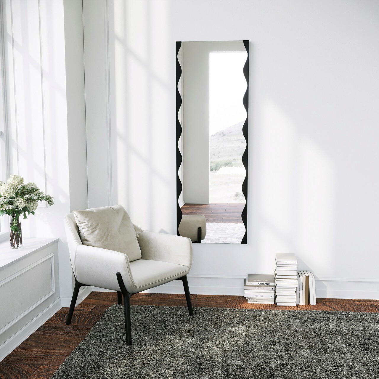 Oglinda decorativa, Hanah Home, Melodia, 50x140 cm, Negru - imagine 7
